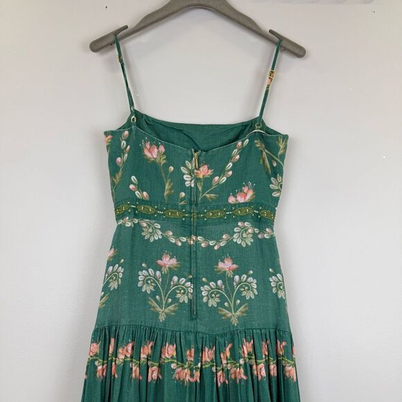 Agua Bendita Green Floral Maxi Dress - Picture 7 of 11